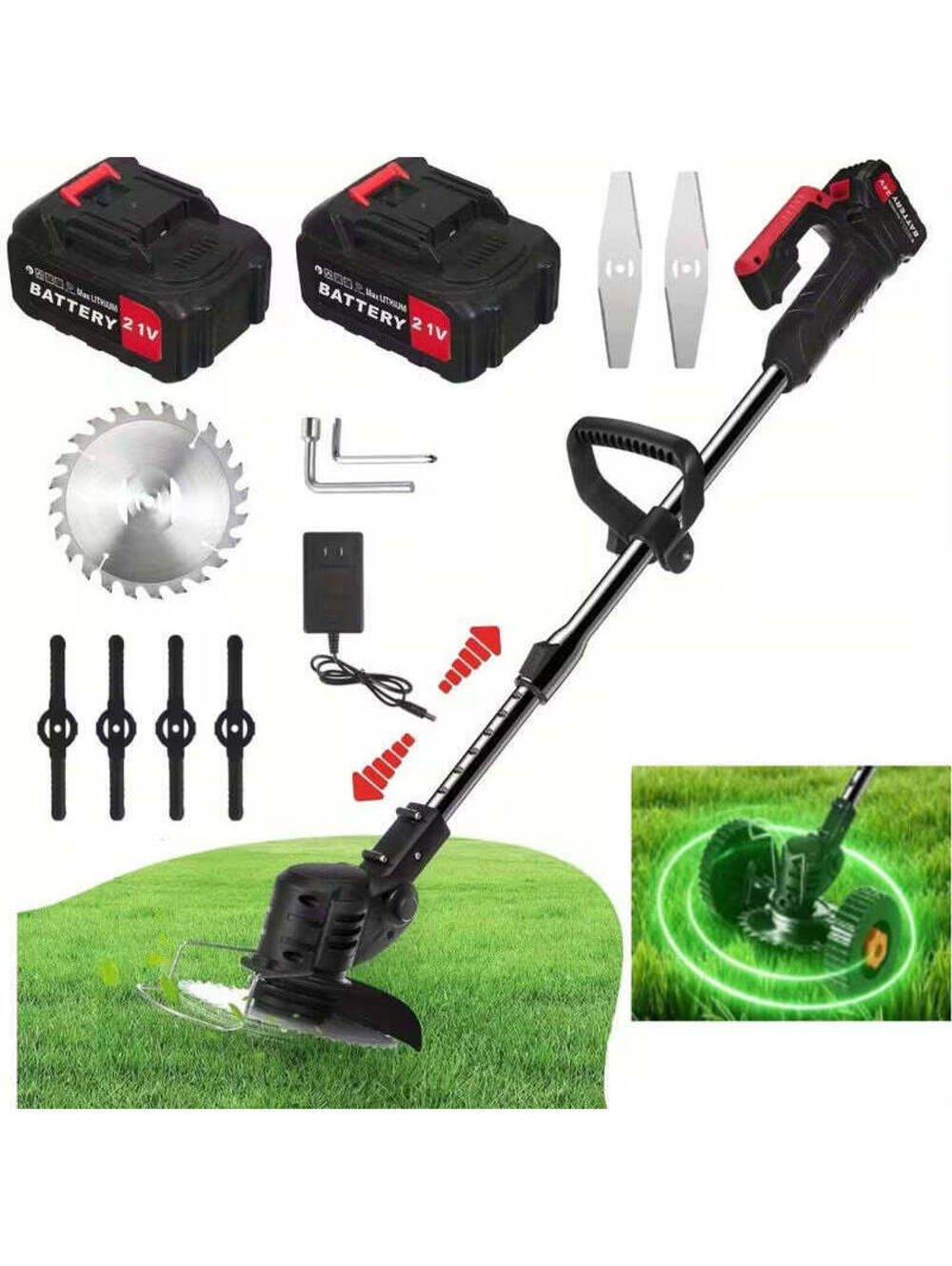 Electric Weed Eater Cordless 2 Weed Wacker Battery Operated
